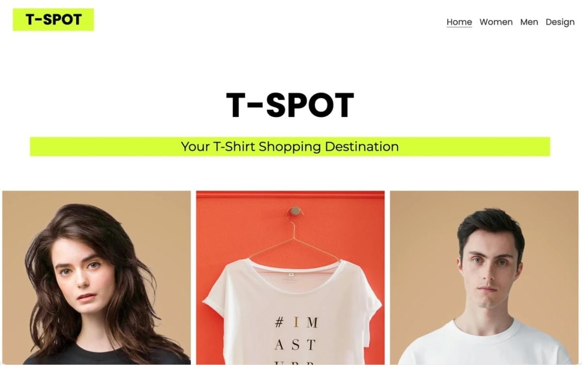 T-Spot Sjabloon van Strikingly