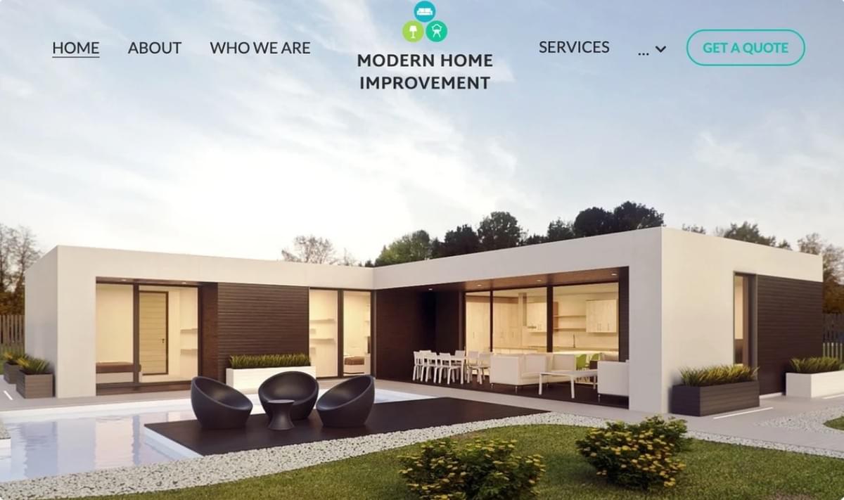 Modern huissjabloon van Strikingly