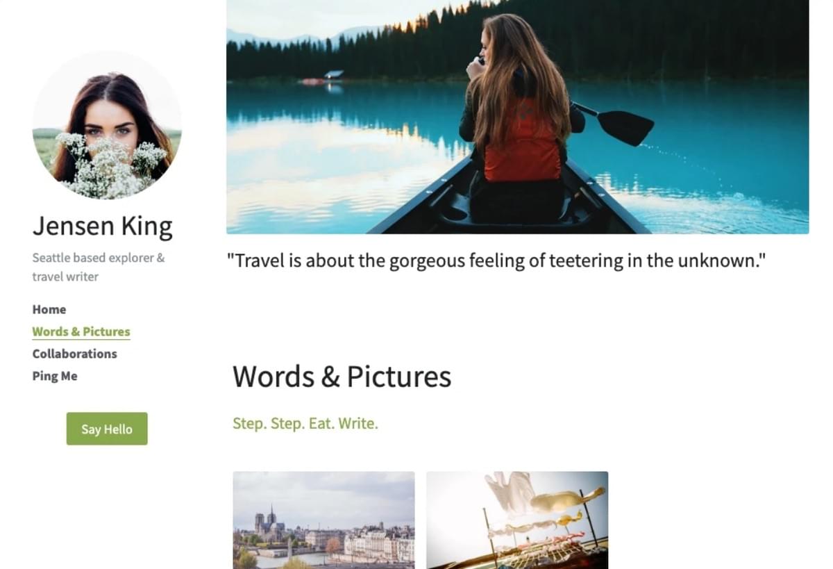 Blog Sjabloon van Strikingly