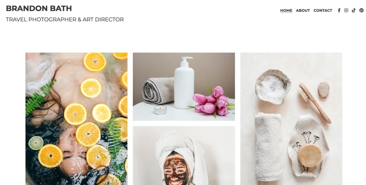 Tiled Template van Strikingly