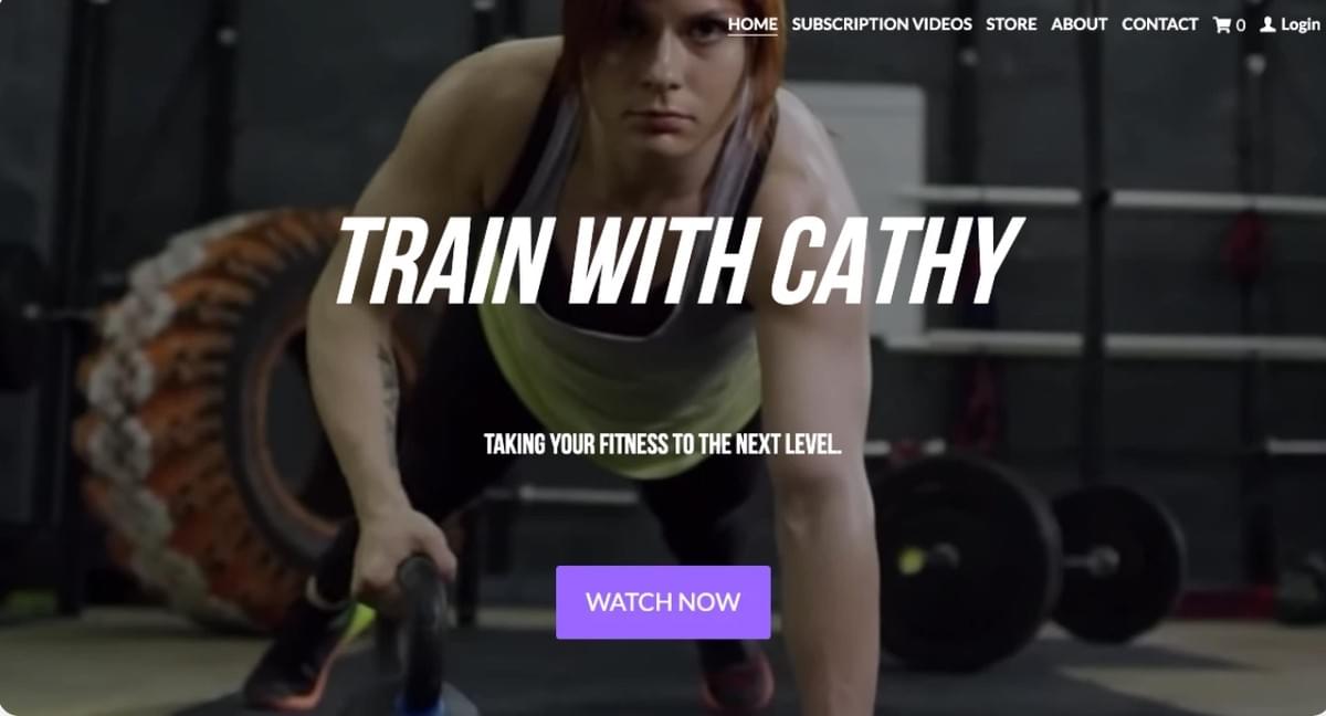 Train met Cathy Sjabloon van Strikingly