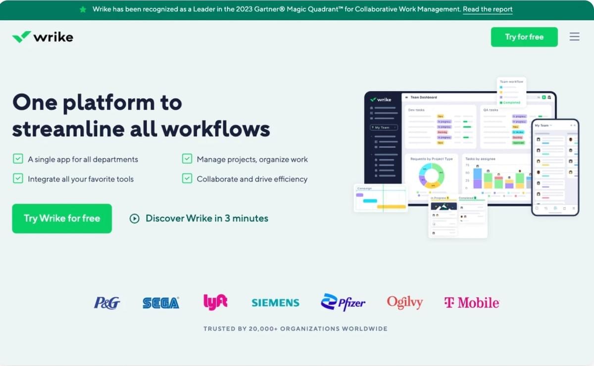Software de gestão de tarefas: Wrike