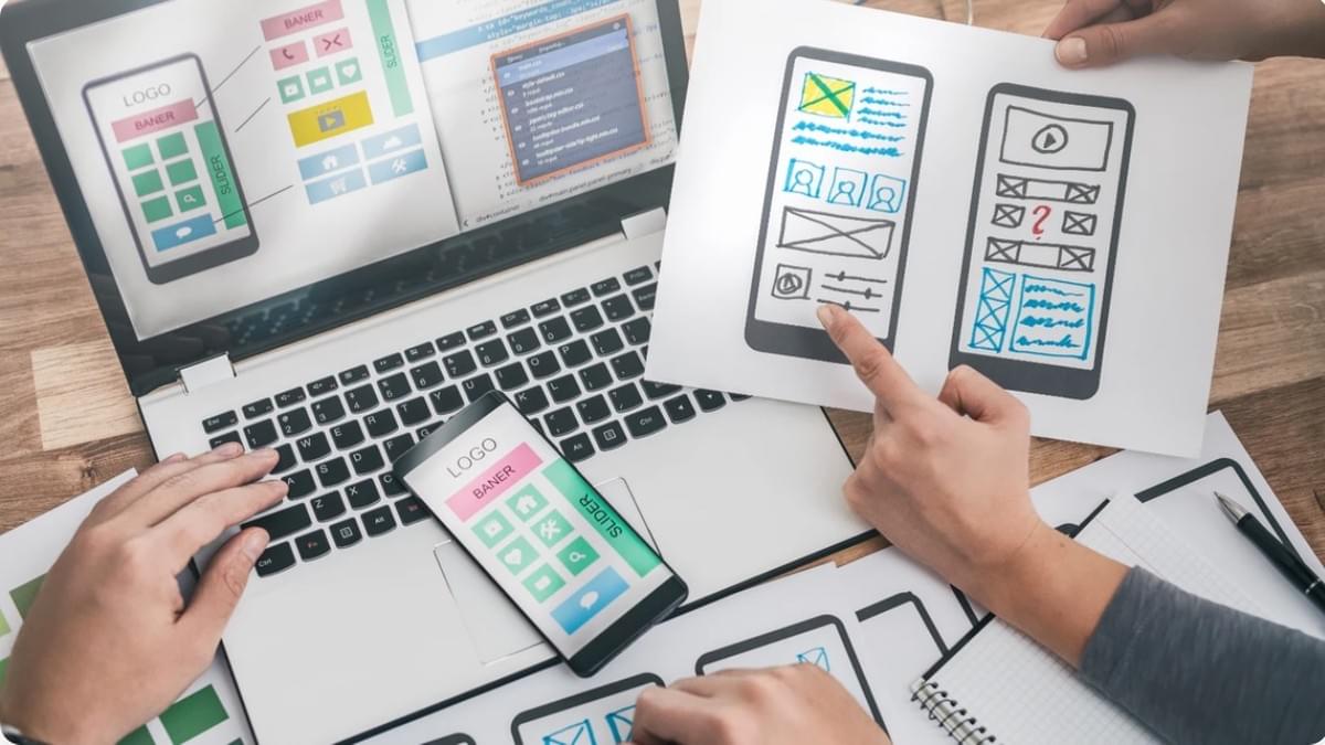 Illustratie van een stijlgids voor webdesign