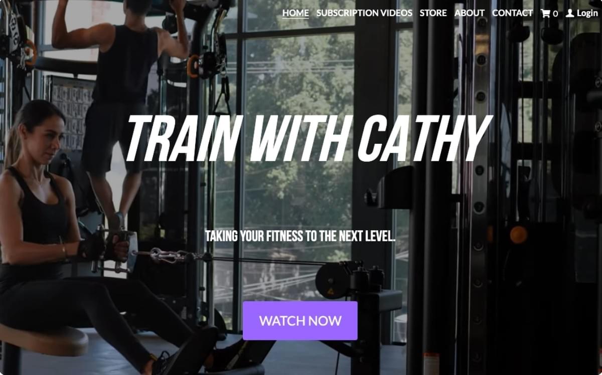 Trainieren Sie mit dem Cathy-Template von Strikingly