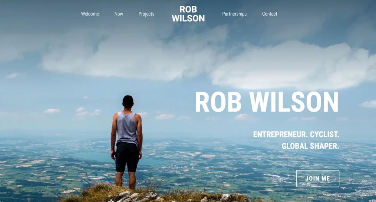 Rob Wilson Sjabloon van Strikingly