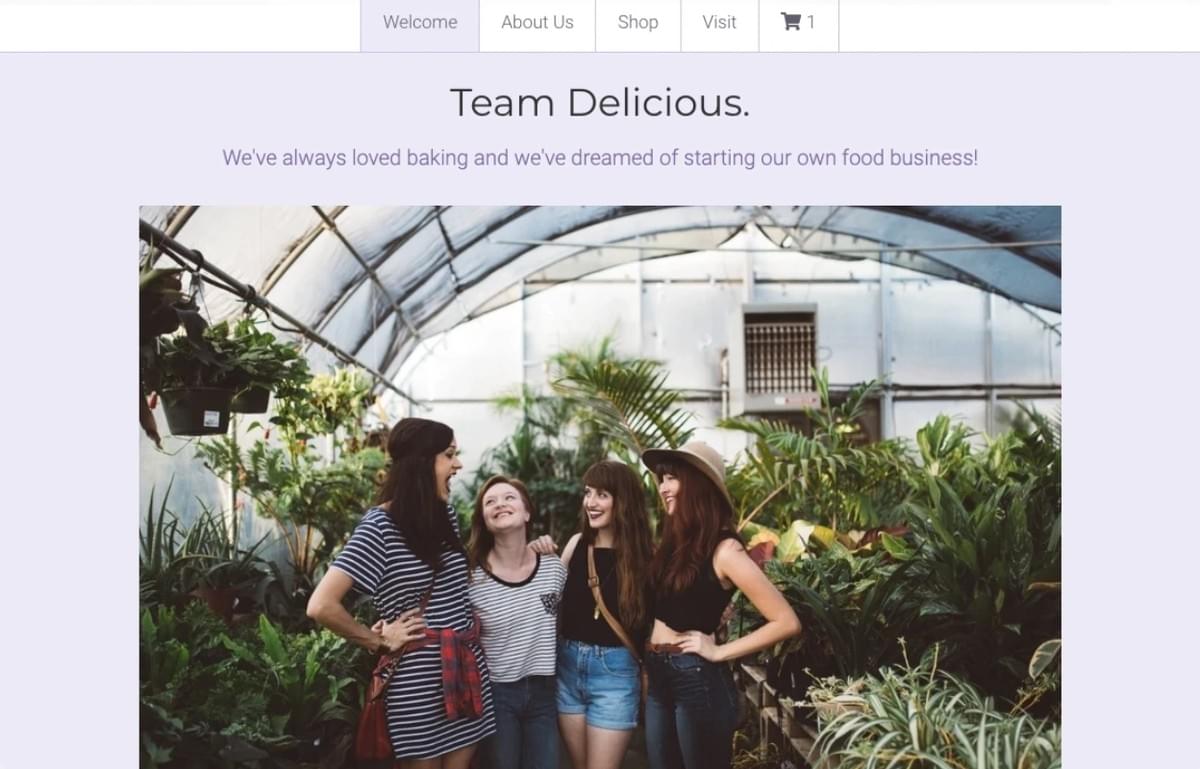 Modelo de Loja Mínima do Strikingly