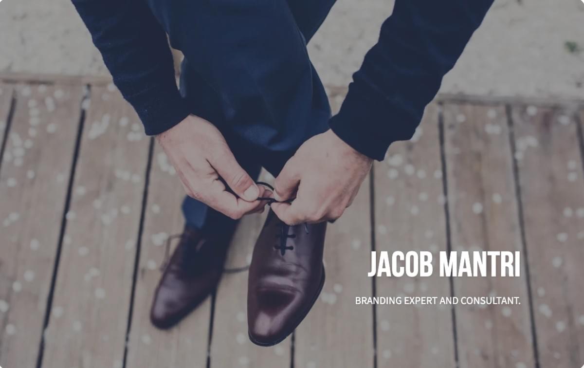 Jacob Mantri Digitale Maker Sjabloon van Strikingly