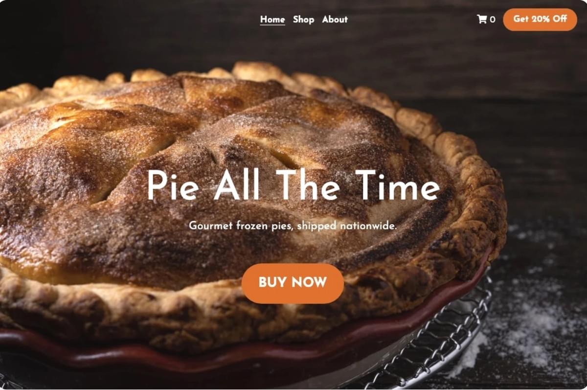 Taart Altijd Sjabloon van Strikingly