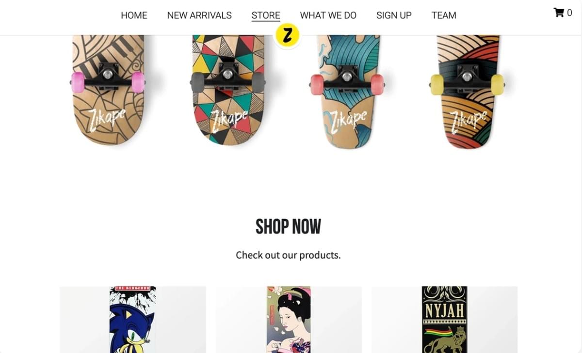 Modelo de Loja Online Zikape