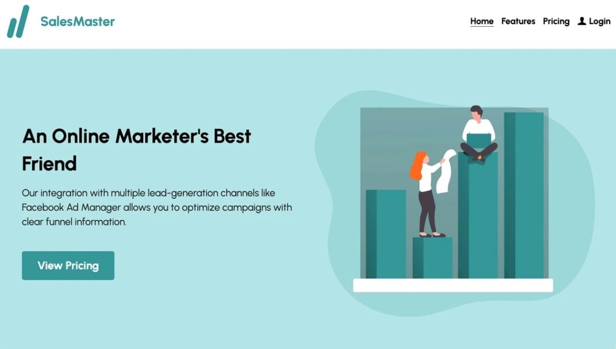 SalesMaster-sjabloon van Strikingly
