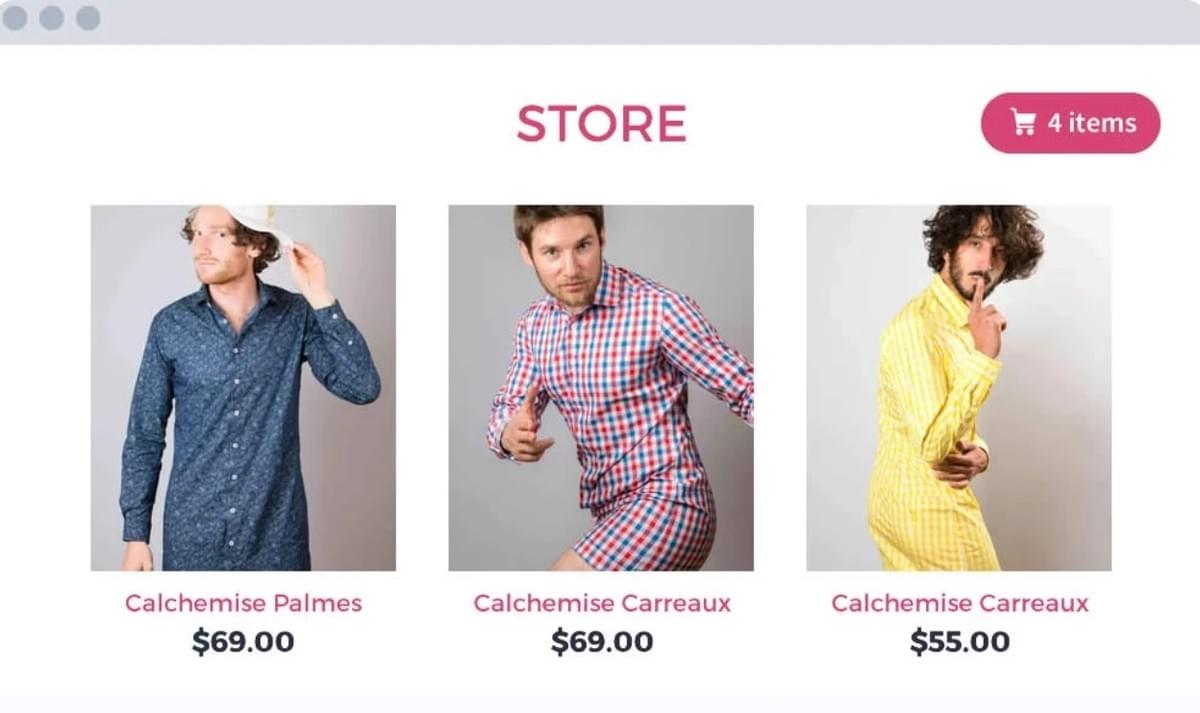 Strikingly's e-commerce functie