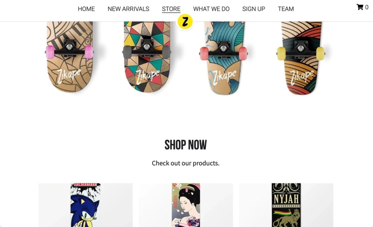 Zikape Online Winkel Sjabloon