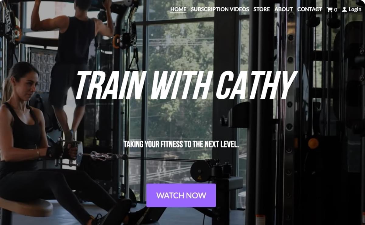 Train met Cathy Template van Strikingly