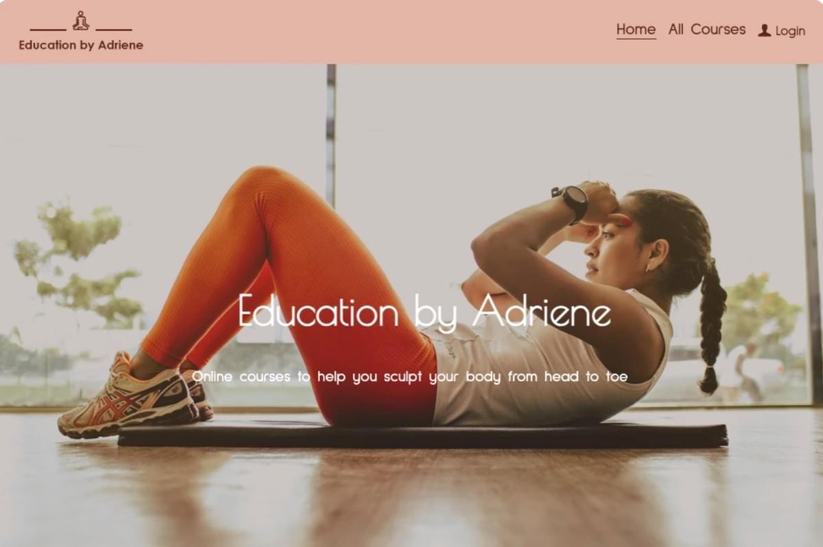 Adriene Fitness Sjabloon van Strikingly