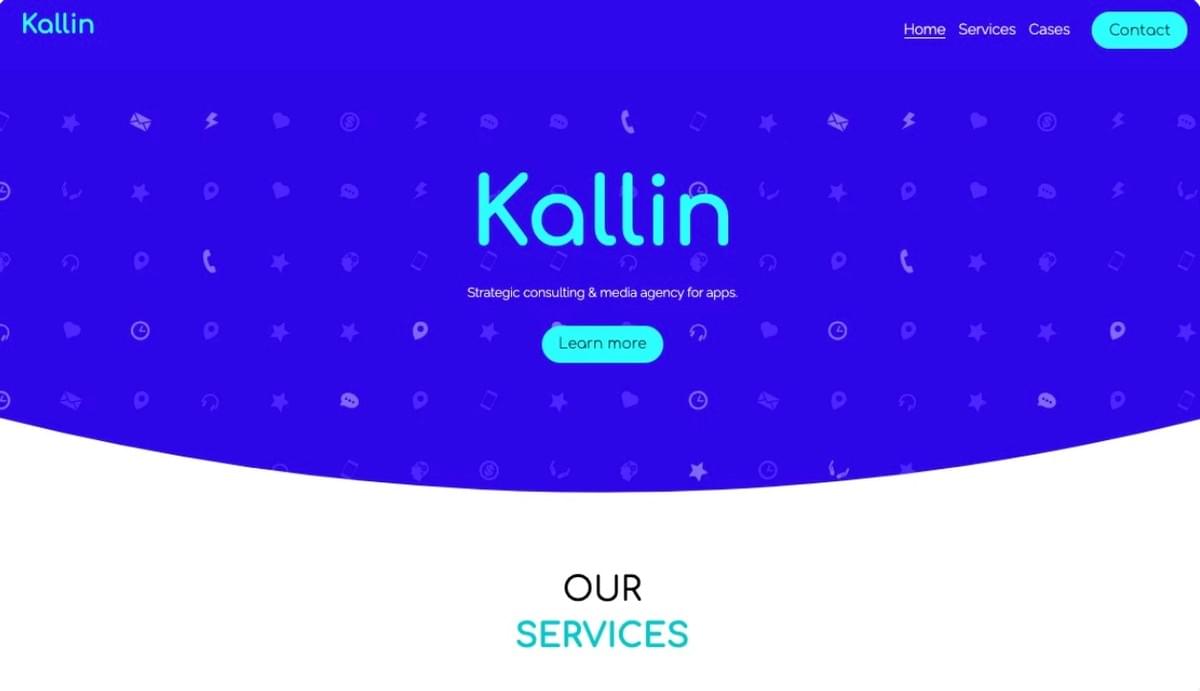 Template Kallin da Strikingly