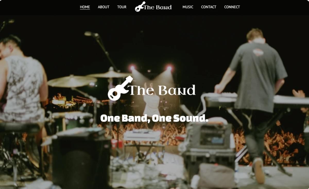 Die Band-Vorlage von Strikingly