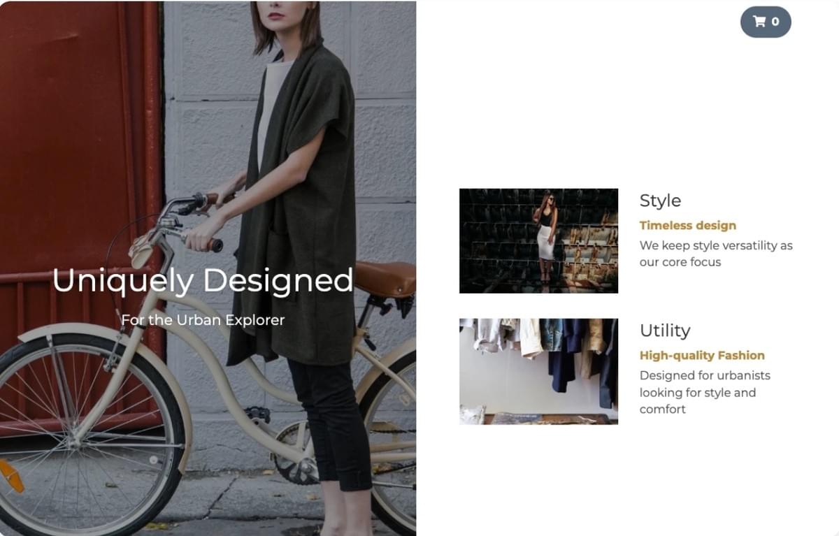 Verkoop white label producten met Perspective Store Template van Strikingly