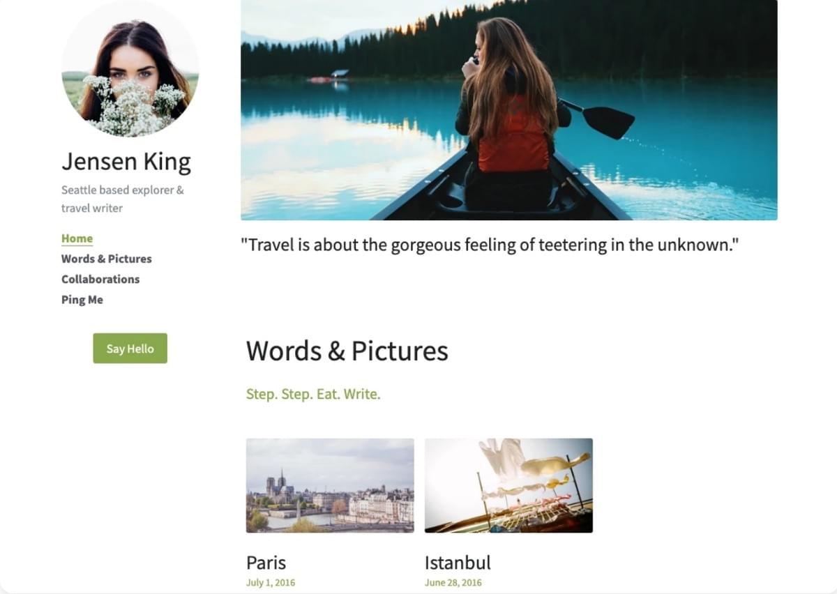 Modelo de Blog Limpo da Strikingly