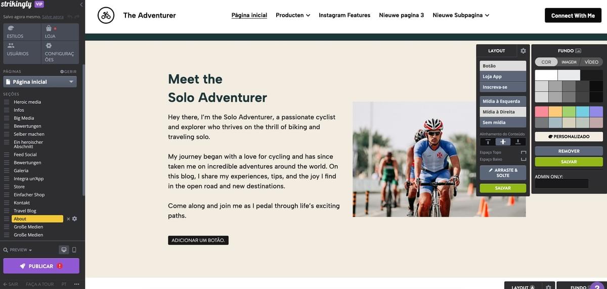Editor de Sites Impressionante