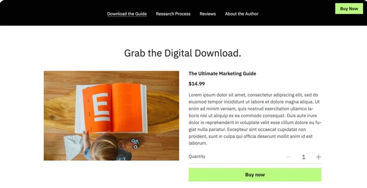 Digitales Download-Template von Strikingly
