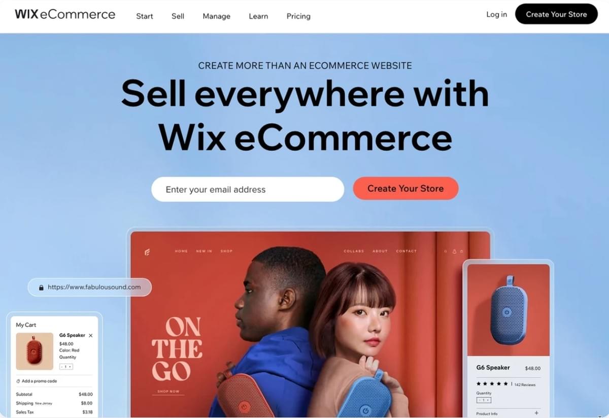 Construtor de Lojas Online Wix