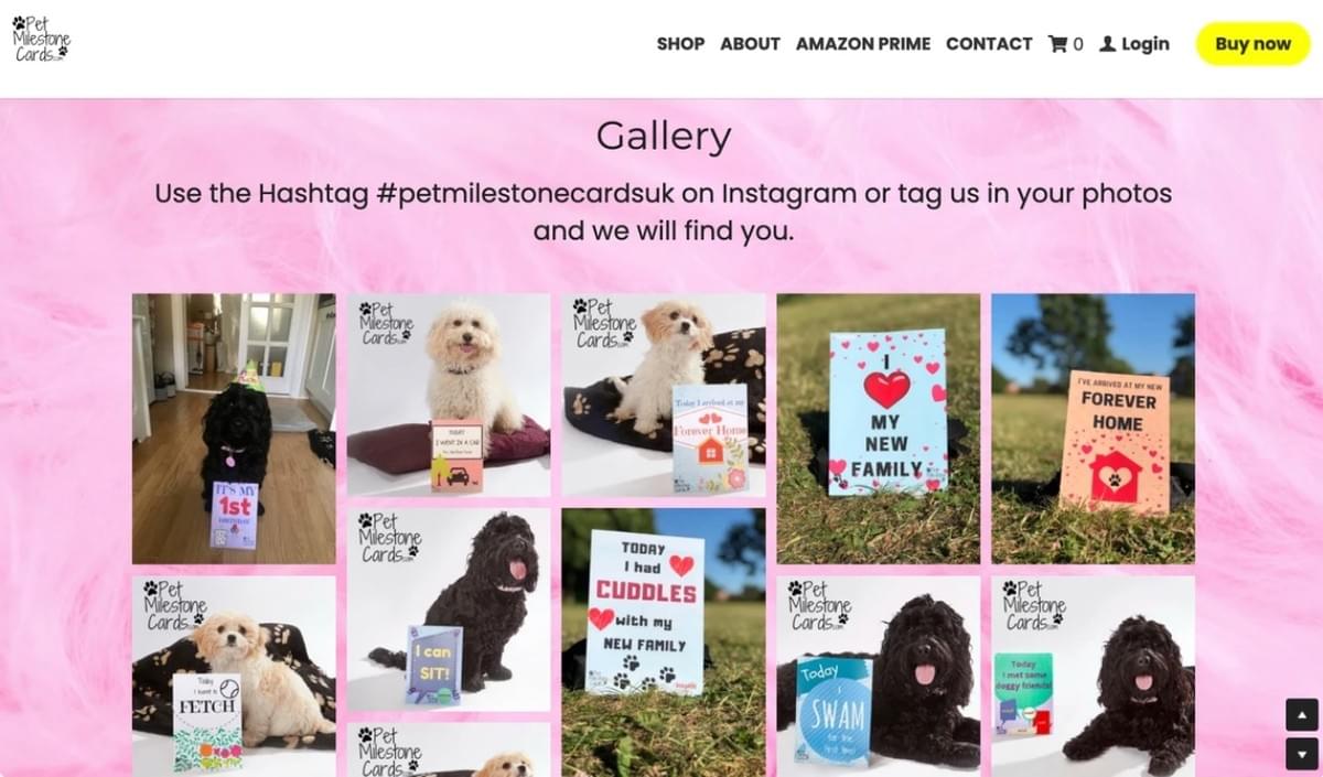 Site de cartões de marcos do desenvolvimento animal de estimação