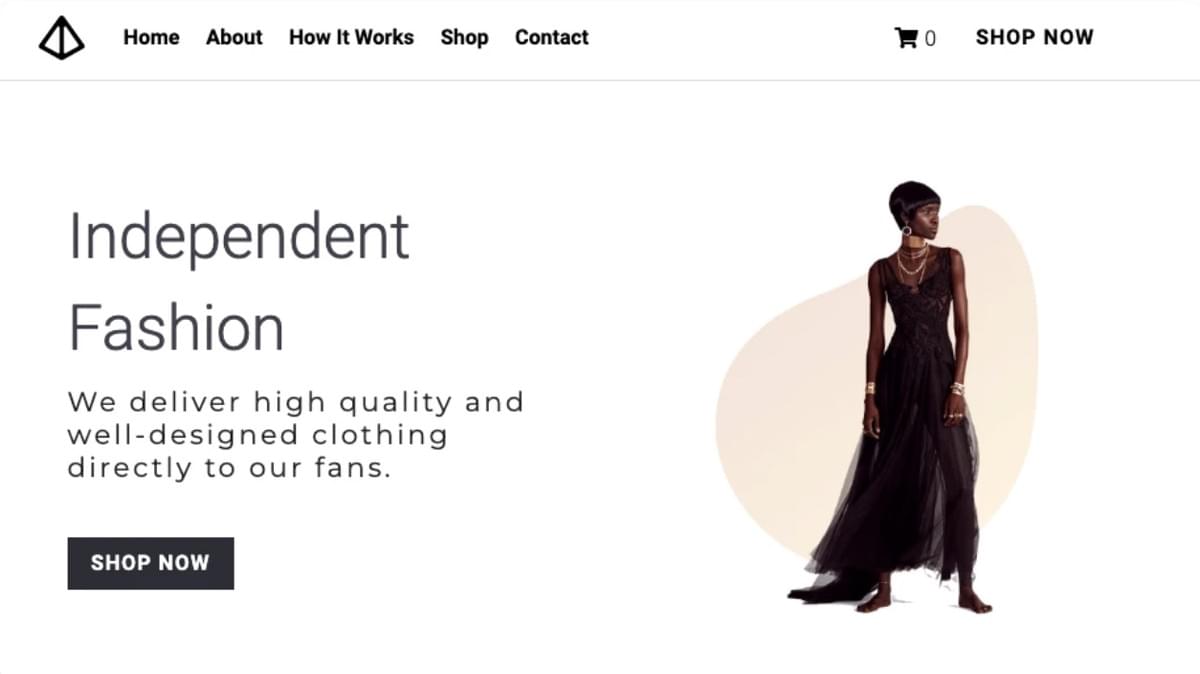 Glow Template van Strikingly