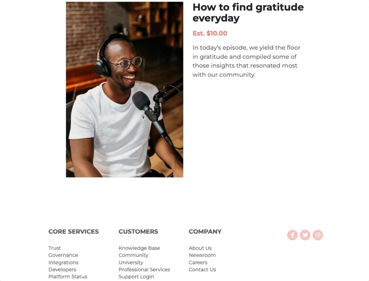 Maak je eigen podcastsjabloon van Strikingly