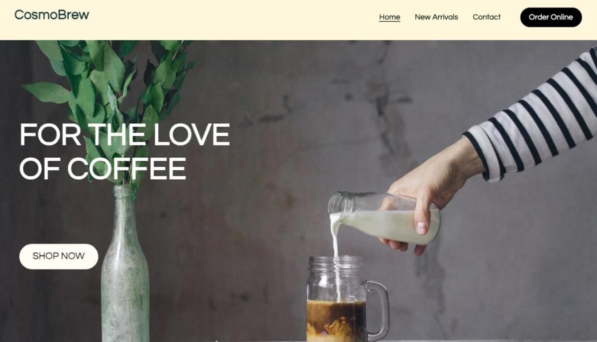 CosmoBrew Online Winkel Sjabloon