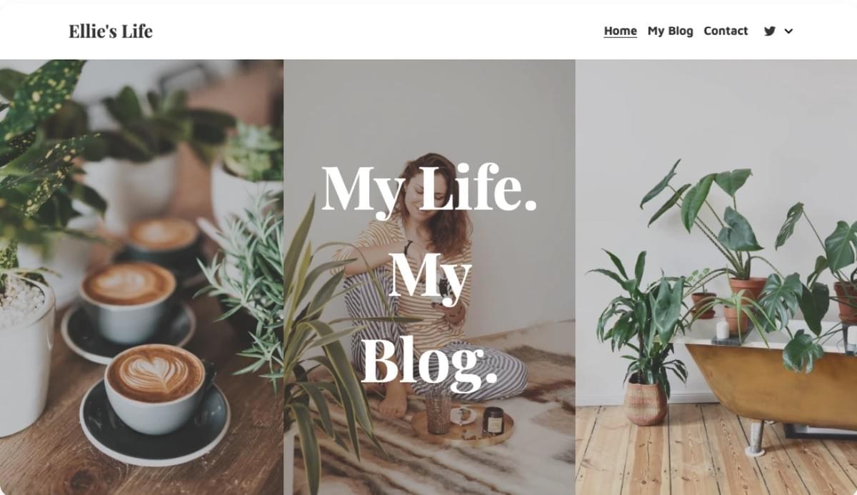 Mode Blog Vorlage von Strikingly