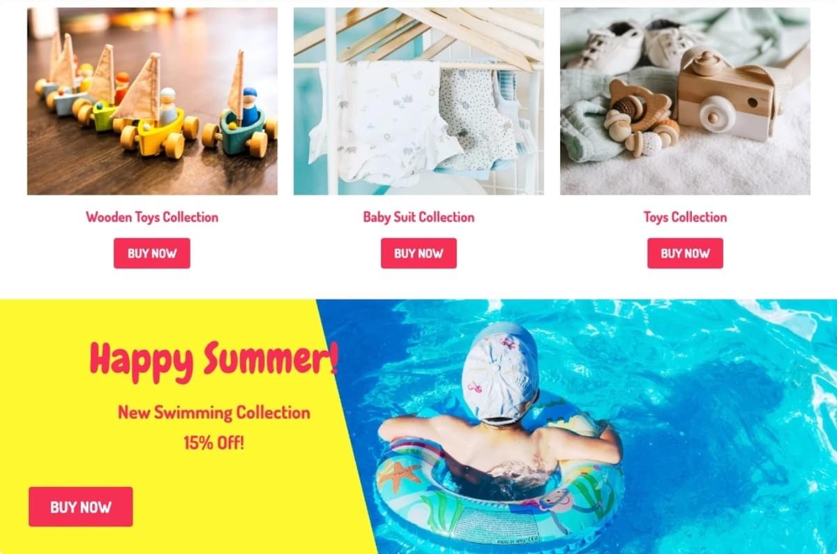 Template Peggi Online Store da Strikingly