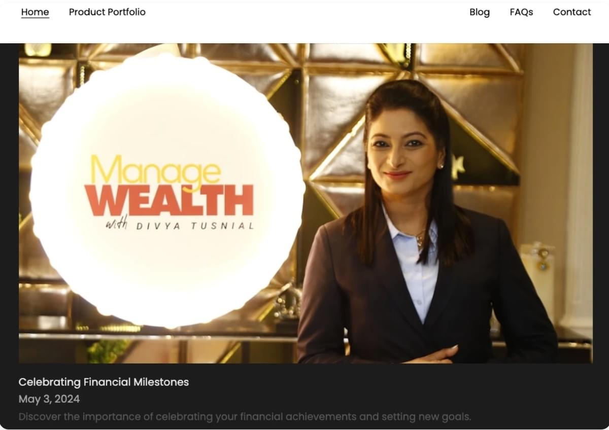 Exemplo de um blog de finanças