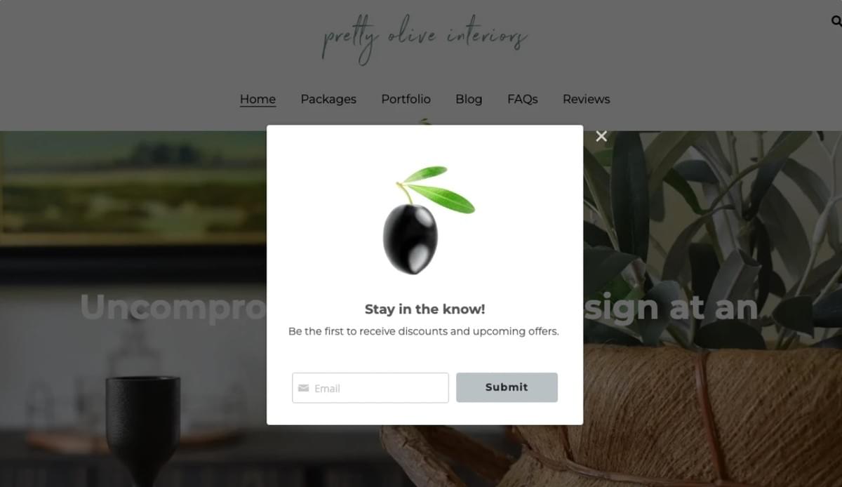 Mooie olijfkleurige displayadvertenties