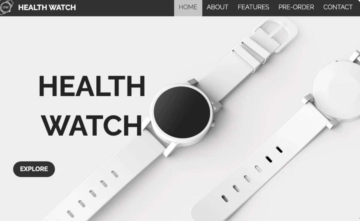 HealthWatch-sjabloon van Strikingly