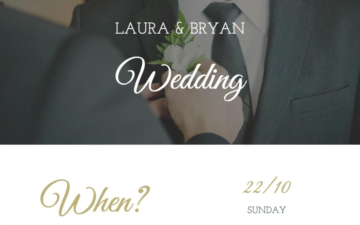 Modelo de Casamento Laura & Bryan da Strikingly