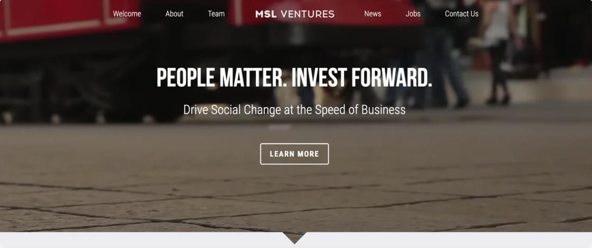 MSL Venture Business Vorlage von Strikingly