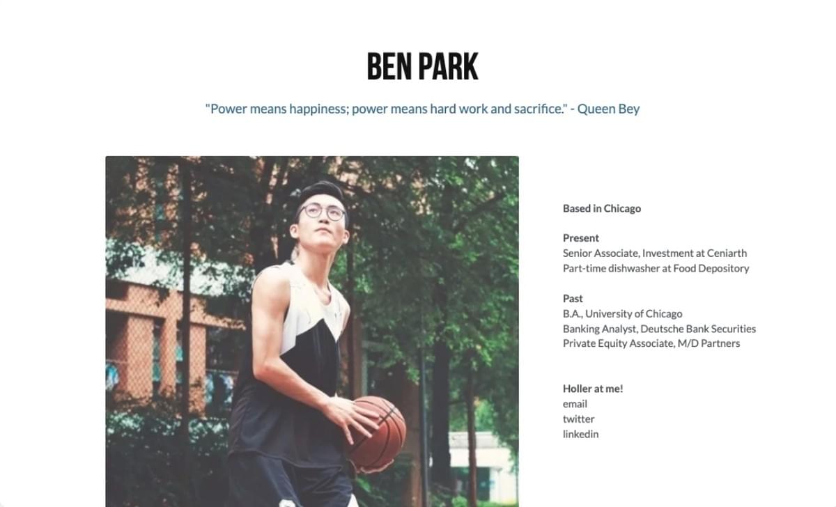 Showcase Sjabloon van Strikingly