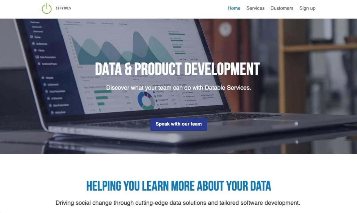 Benchmarking met de website Datable.com