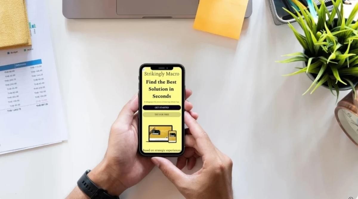 Macro-sjabloon op mobiel apparaat