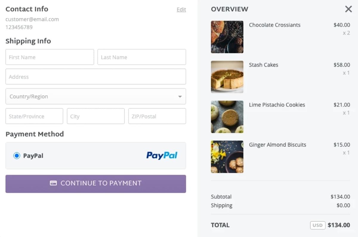 Página de Finalização de Compra Minimalista