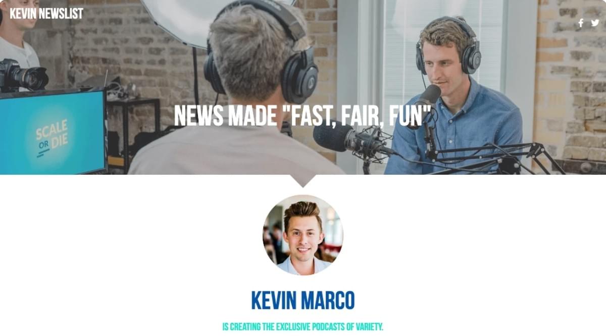 Podcast Sjabloon van Strikingly