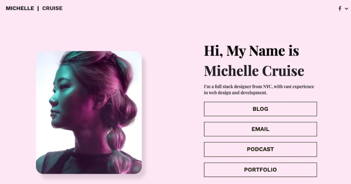 Michelle Cruise Vorlage von Strikingly