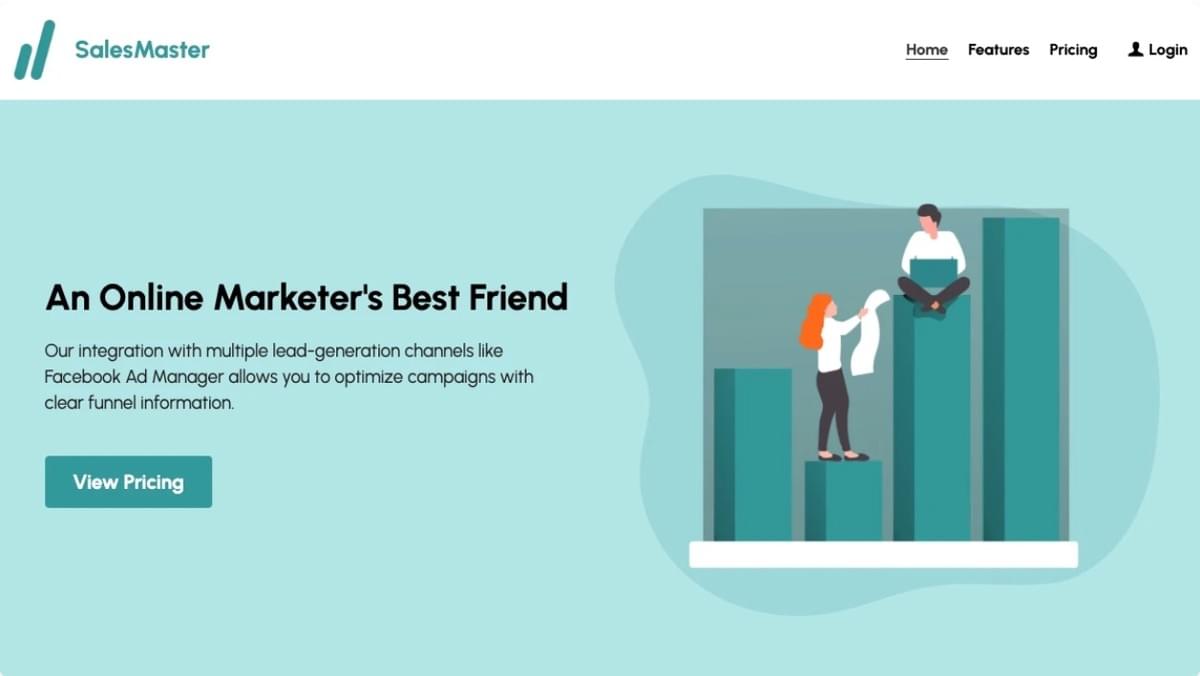 SalesMaster-Vorlage von Strikingly