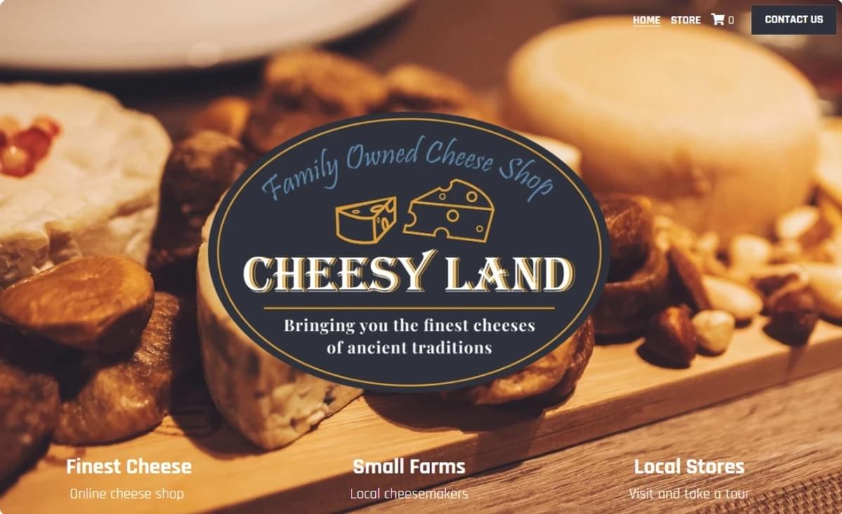 Cheesy Land Szablon z Strikingly