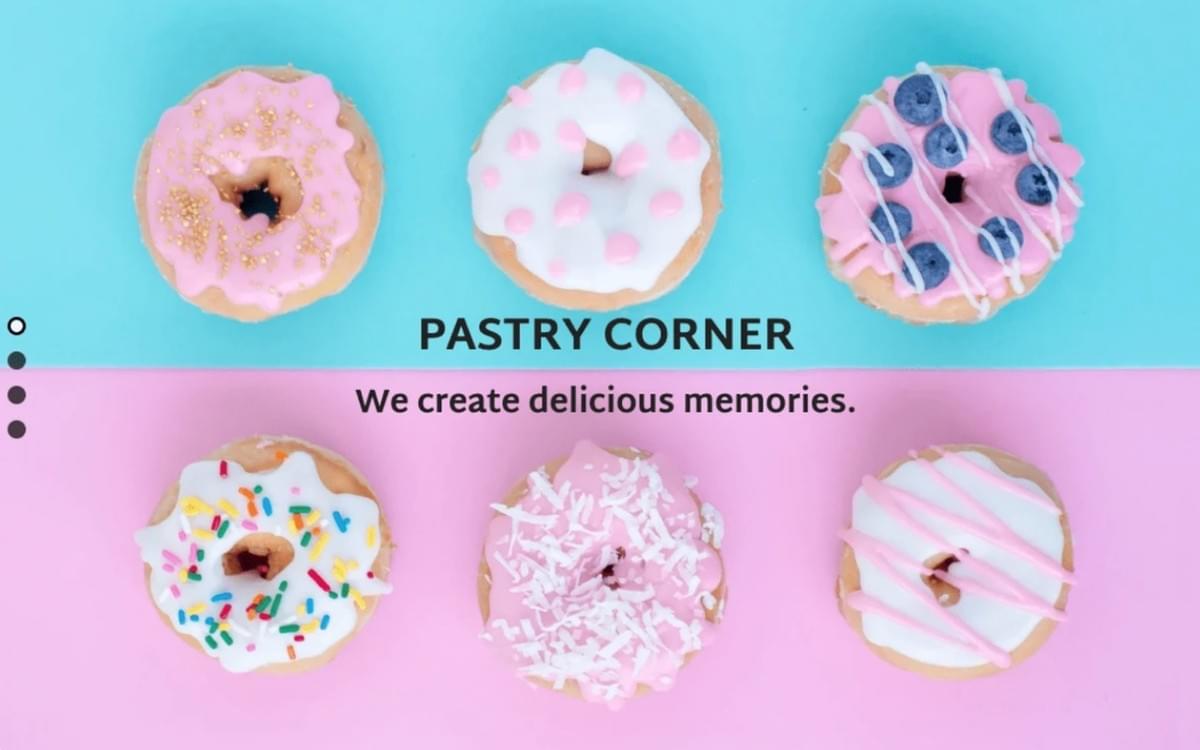 Pastry Corner Template von Strikingly