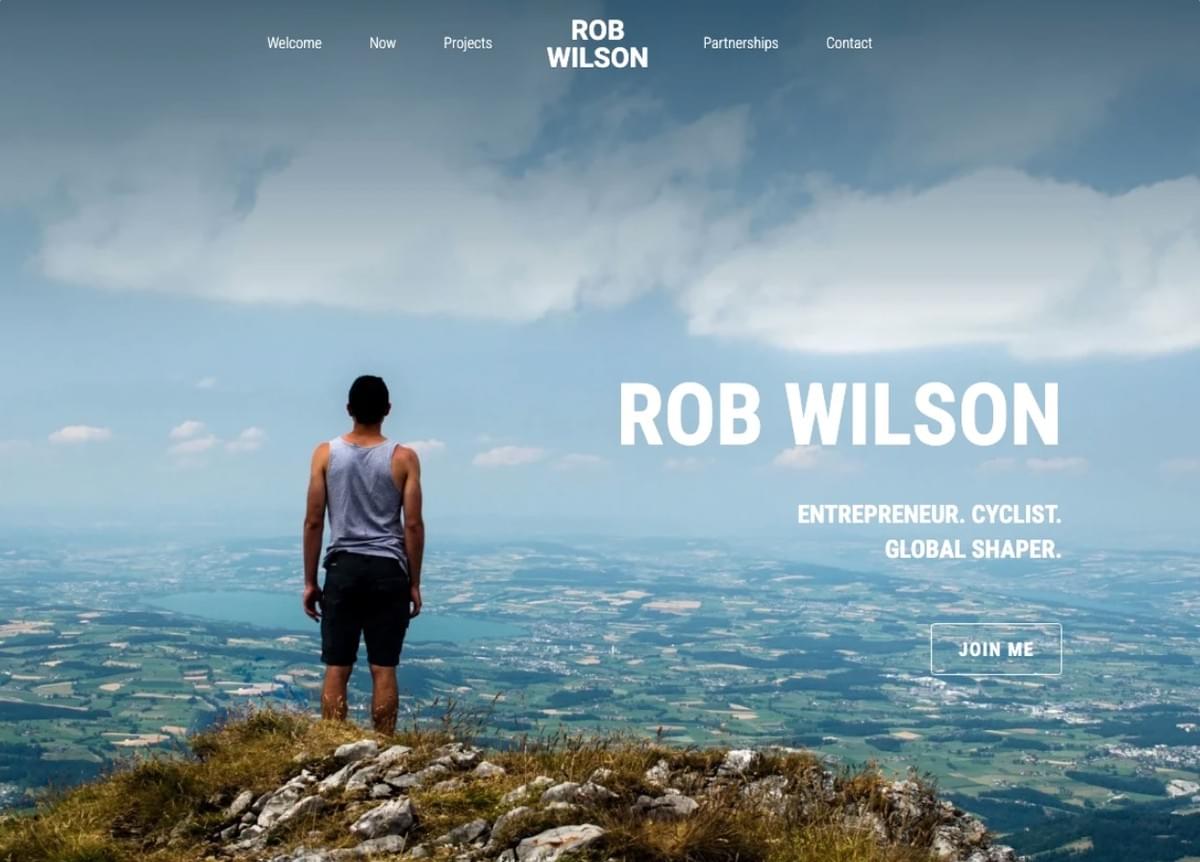 Template Brilhante da Strikingly