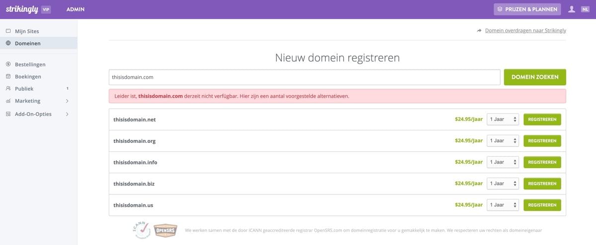 Opvallend aangepast domein