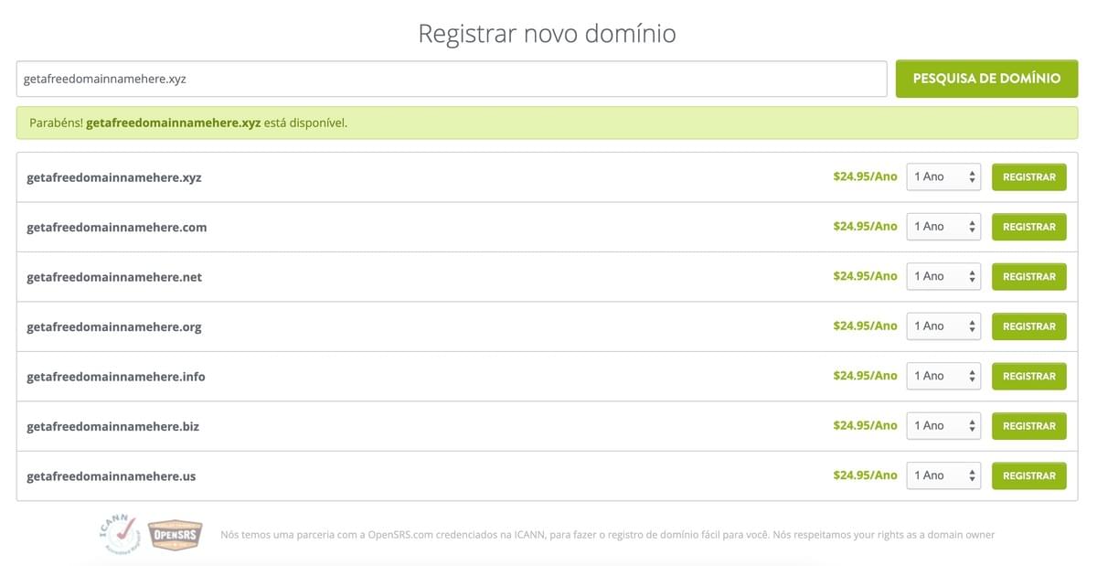 Recurso de Pesquisa de Domínios do Strikingly
