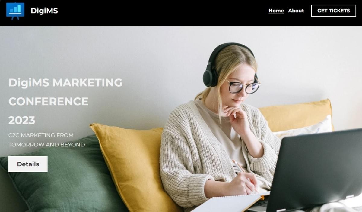 Digi MS Conferentie Sjabloon van Strikingly