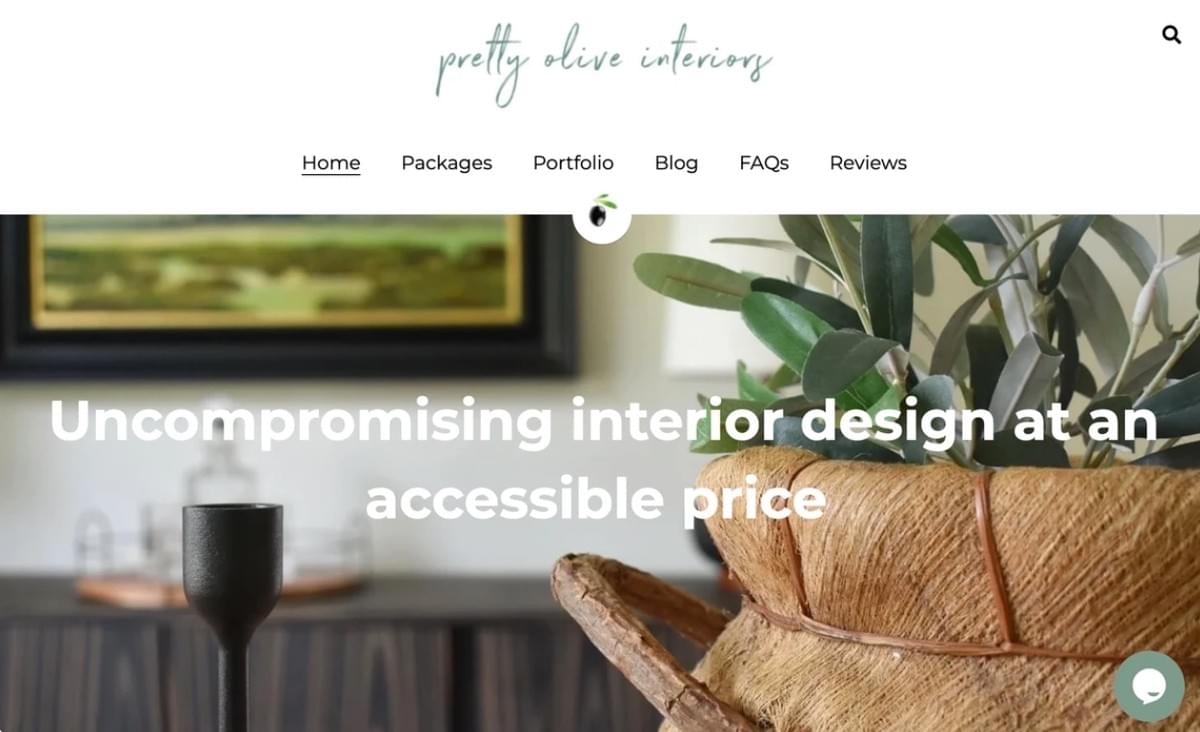 Nomes de domínio para interiores em tons de verde-azeitona